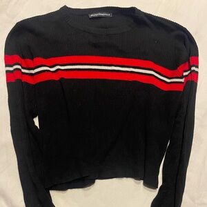 Brandy Melville Black Red Stripe Sweater